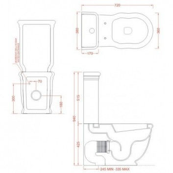 Компактный унитаз wc белая Artceram Hermitage- sanitbuy.pl