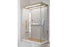Кабина Novellini Nexis 1 100x80x227 cm правая с крышей, сауной и верхним душем - панель / оформление белый